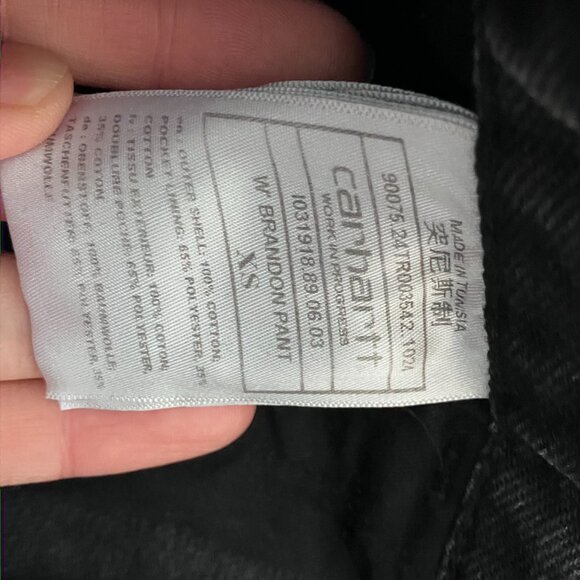 Carhartt WIP Black Brandon Jeans Size XS - Picture 5 of 8